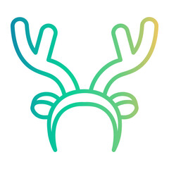 antlers Line Gradient Icon