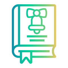 book Line Gradient Icon
