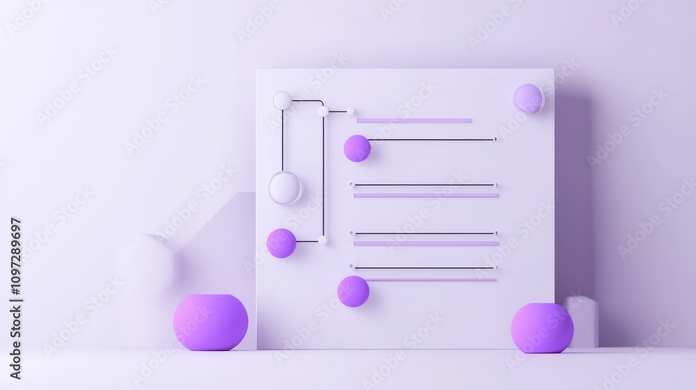 Aufkleber Abstract design featuring geometric shapes and lines in a minimalist style.