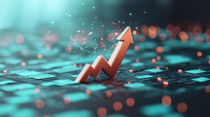 A financial chart with upward trending lines forming a triangular pattern, symbolizing growth and positive returns.
