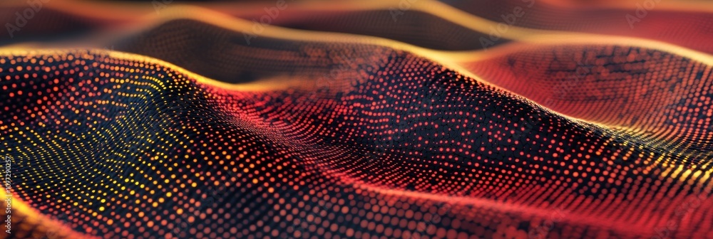 Aufkleber Abstract representation of flowing waves with a gradient of colors.