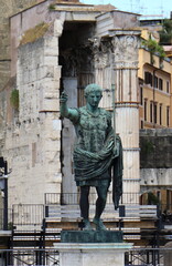 Naklejka premium Statue of emperor Augustus in Rome, Italy