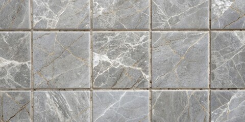 Obraz premium Elegant Grey Marble Tile Stone Wall Background for Wallpaper and Interior Design, Featuring Natural Patterns and Textures in a Sophisticated Square Layout