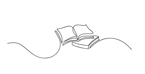 Obraz premium Line art book