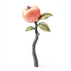 Fototapeta premium Longevity peach sculpture with vibrant colors and intricate details