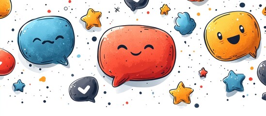 Joyful Chat Bubbles: A Delightful Illustration of Positive Communication