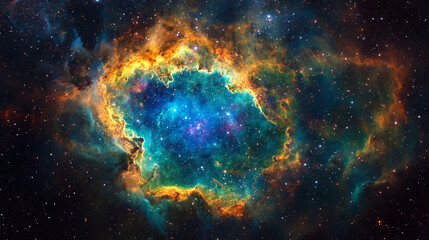 Obraz premium colorful space desktop wallpaper