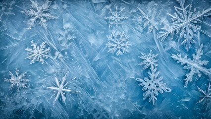 Top view of a grunge textured ice-blue frozen rink, perfect for winter-themed backgrounds.