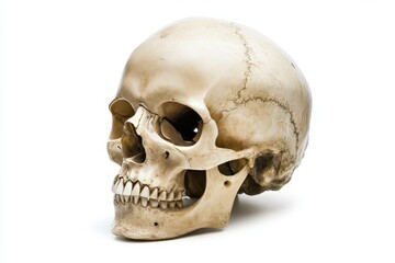 detailed human skull model showcasing anatomical features