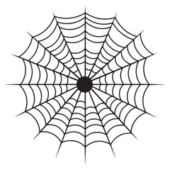 Fototapeta premium spider web net black outline vector design