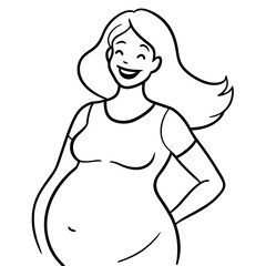  happy pregnant woman