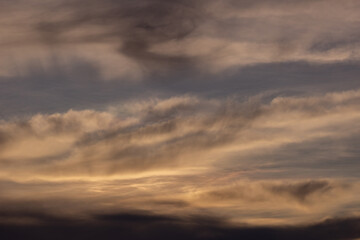 beautiful sky and clouds at sunset