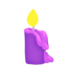 Illustration of a Halloween candle scene.