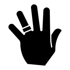 Obraz premium marriage Solid icon