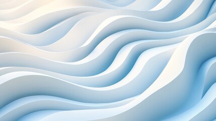 Crisp white abstract waves with clean lines and soft highlights, exuding simplicity, purity, and contemporary minimalism, ideal for clean modern designs