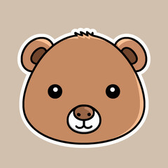 Adorable Cartoon Bear Illustration for Fun and Creativity
