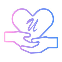 heart Line Gradient Icon