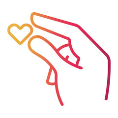 heart Line Gradient Icon