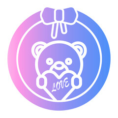 Obraz premium teddy Gradient icon