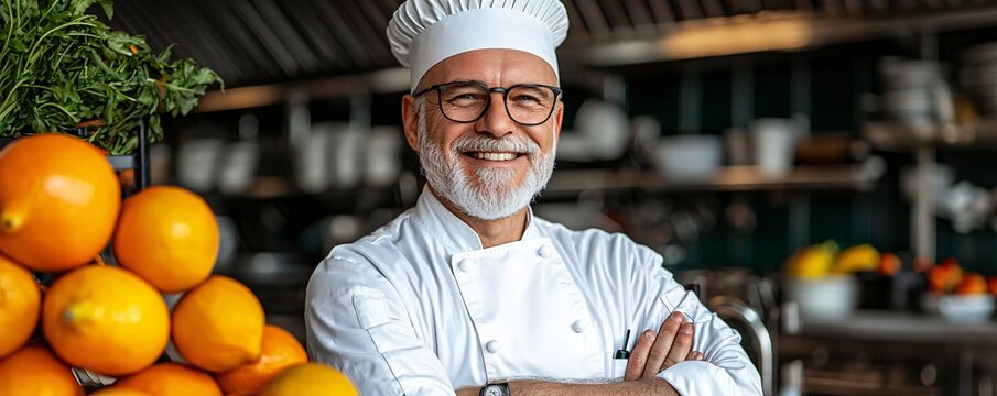 Chef preparing dishes kitchen culinary skills professional environment close-up passion for cooking