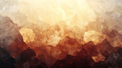 Soft warm toned mosaic of angular shapes blending earthy yellows and oranges, evoking warmth, autumnal hues, and natural transitions, ideal for serene and abstract backgrounds