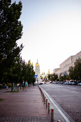 Fototapeta premium View of Sophia Square and St. Sophia Cathedral. Historical center of Kyiv, Ukraine
