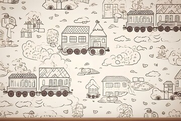 Naklejka premium set of hand drawn illustrations