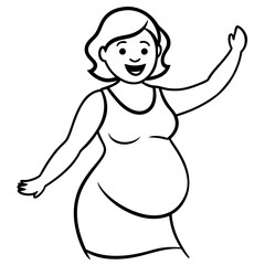  happy pregnant woman