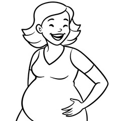  happy pregnant woman