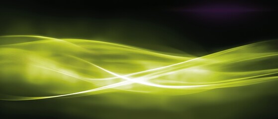 Naklejka premium Neon yellow and black swirling streaks with glowing accents and smooth textures, creating a futuristic and energetic abstract design ideal for high tech and digital applications