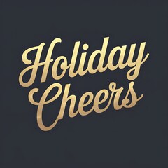 Golden Holiday Cheers Festive Season Greetings Design