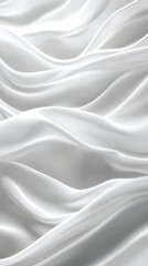 Obraz premium Elegant waves of luxurious white silk fabric