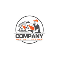DRYWALL PLASTERING LOGO