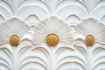 White Background in Art Deco Style