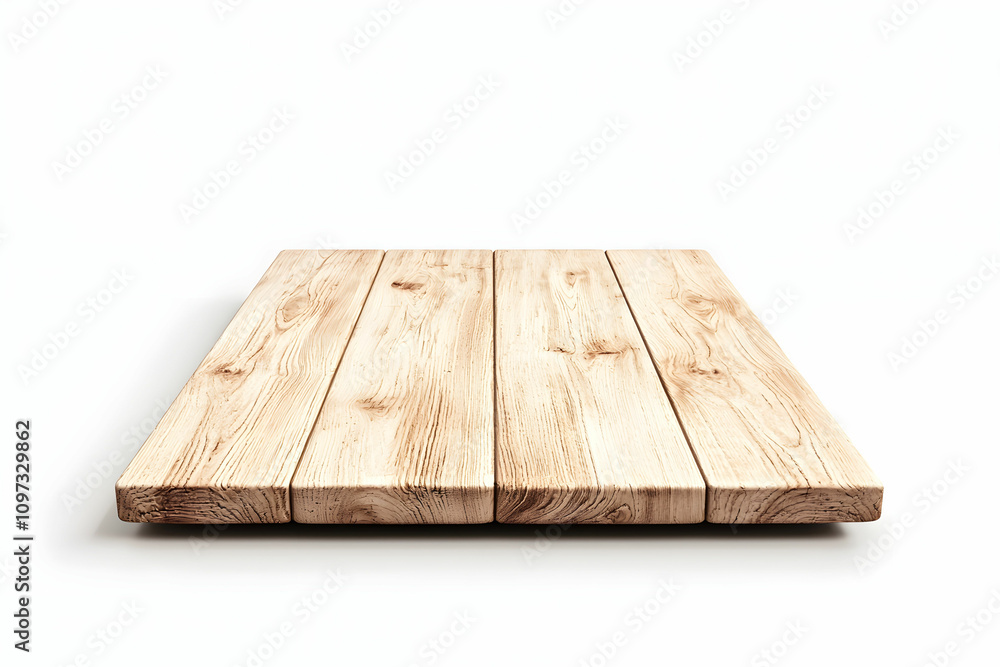 Poster natural wood platform with smooth finish on a light background ideal for displaying products or crea