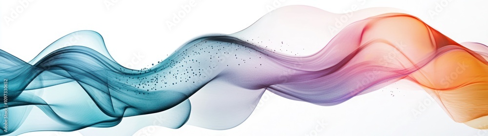 Aufkleber abstract colorful wave design with flowing shapes and soft gradients.