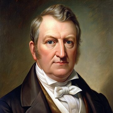 Realistic Portrait of Eli Whitney