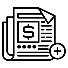 Economy news icon element for design