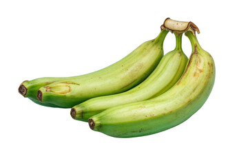 Green banana, background. PNG transparent.