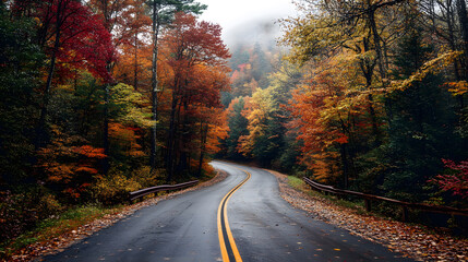 Obraz premium A road of travel through unique landscapes. Landmarks by road by car through nature and a passion for traveling around the world