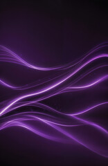 Abstract purple light streams twisting gracefully on a dark background, symbolizing motion and energy. Ideal for creative and modern visuals. Generative AI