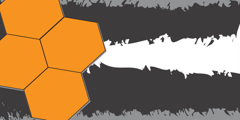 T-shirt sport design template with geometric hexagon pattern on grunge background for soccer jersey. Sports uniform in front view. Artificial shirts for sports