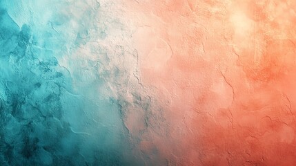 Fototapeta premium A textured gradient background blending soft blue and coral hues.