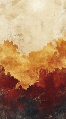 Fototapeta premium Abstract textured background with warm hues of orange, brown, and cream.