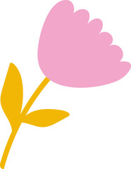 colorful flower in flat style vector