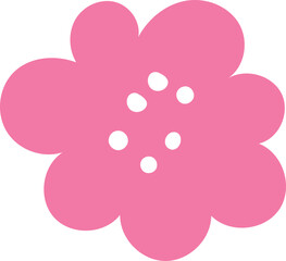 colorful flower in flat style vector