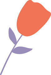 colorful flower in flat style vector