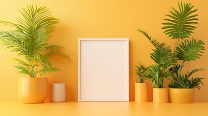 Vibrant indoor plant arrangement minimalist space home decor bright environment aesthetic view wellness concept