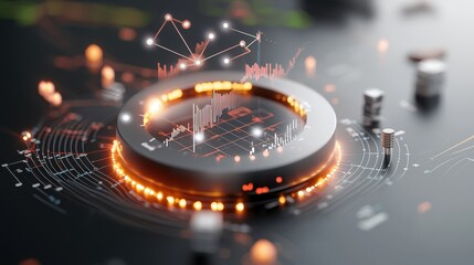 Modern Technology Visualization with Data Charts and Graphics