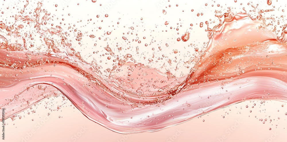 Aufkleber Abstract splash of water with soft pink hues creating a dynamic visual effect.